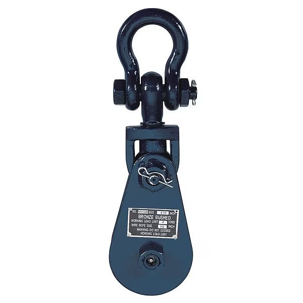 Snatch Block, Wire Rope, 1/2 in Max Cable Size, 8,000 lb Max Load, Painted, B/A Products Co, Mfr#: 6I-SW4T