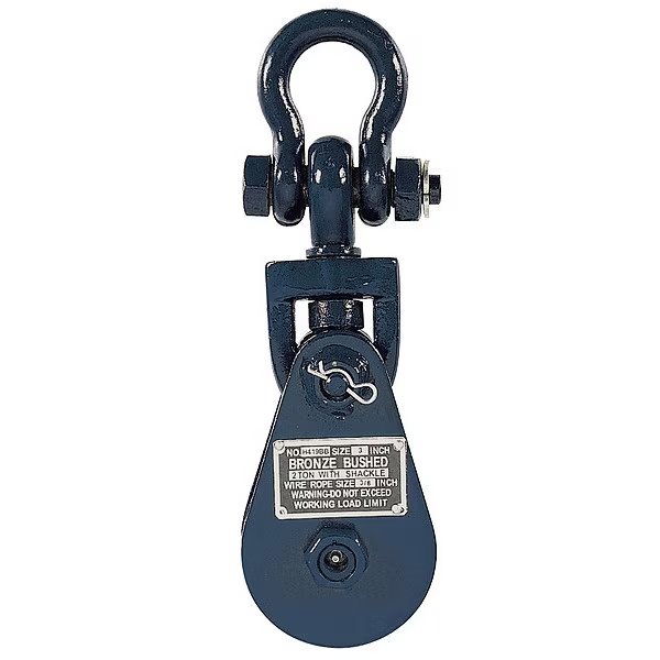 Snatch Block, Wire Rope, 3/8 in Max Cable Size, 4,000 lb Max Load, Painted, B/A Products Co, Mfr#: 6I-SW2T