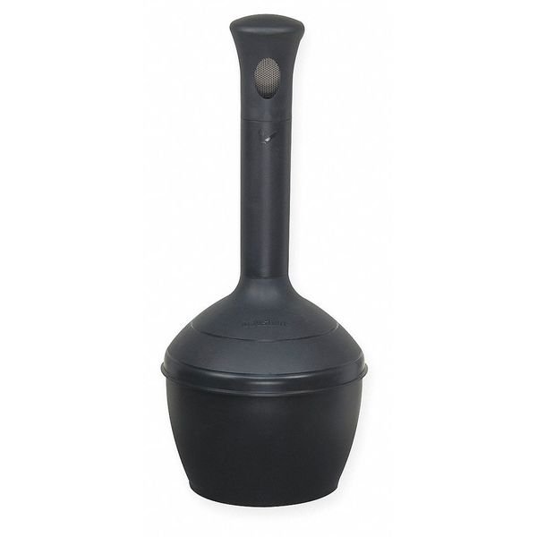 Cigarette Receptacle, 4 gal., Black, Justrite, Mfr#: 268503