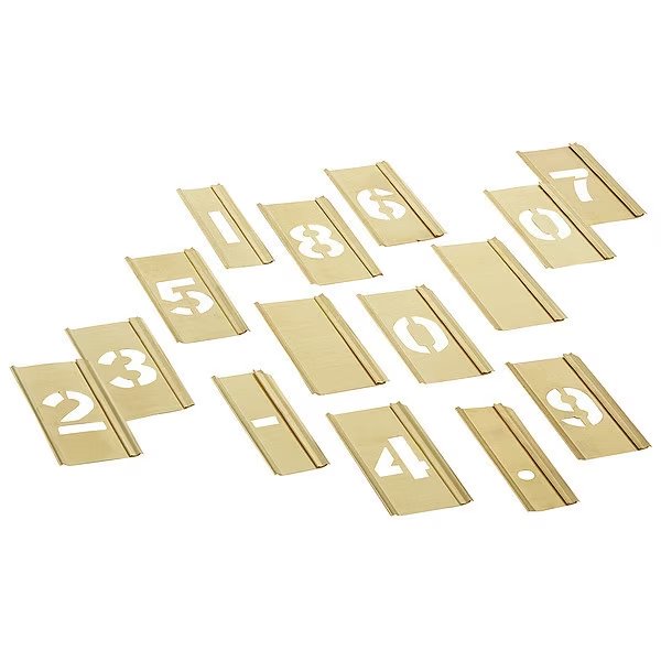 Stencil Set, Numbers, Brass, 10008, C.H. Hanson, Mfr#: 10008