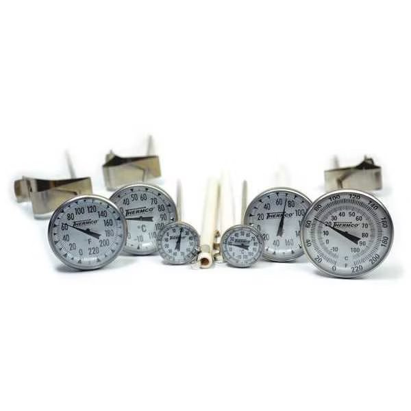 8" Stem Analog Dial Pocket Thermometer, 0 Degrees to 150 Degrees C, Thermco, Mfr#: ACCG150C