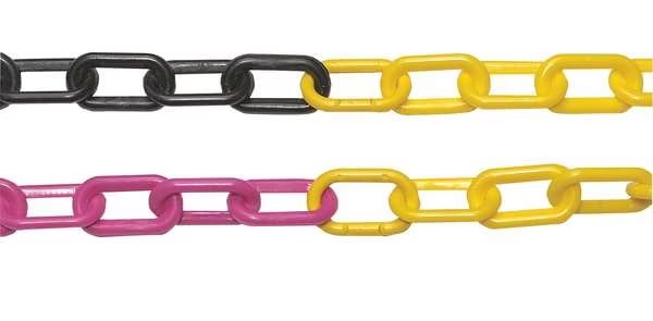 2" (#8, 51 mm.) x 100 ft. Black/Yellow Plastic Chain, EnjoyTool Select, Mfr#: 50029-100