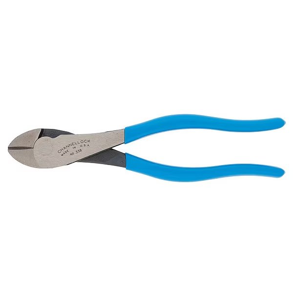 8 1/4 in XLT(TM) Diagonal Cutting Plier Standard Cut Oval Nose Uninsulated, Channellock, Mfr#: 338