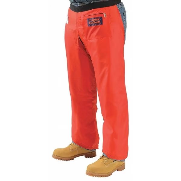 Chainsaw Chaps, Orange, Nylon, 33 in Length, Delta Plus, Mfr#: WELJE90233