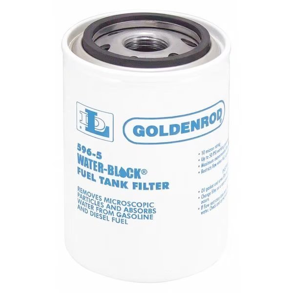 Fuel Filter, Spin-On, For No. 596, 3 3/4 x 5 In, Goldenrod, Mfr#: 596-5