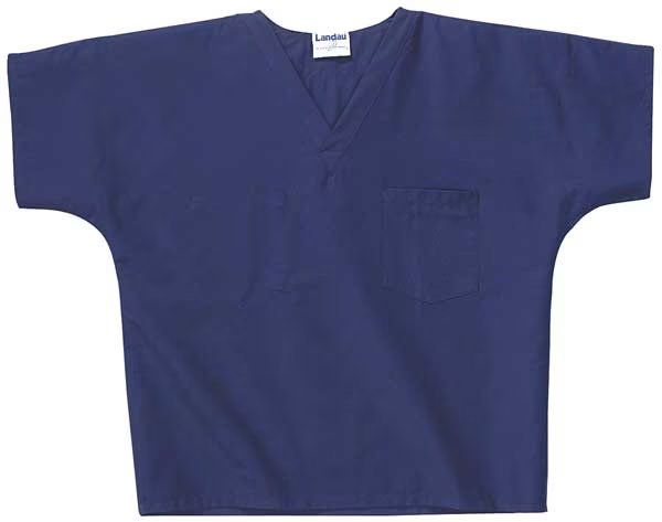 Scrub Shirt, S, Navy, Unisex, Landau, Mfr#: 7502BNPSM