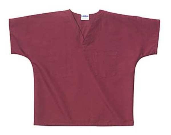 Scrub Shirt, L, Wine, Unisex, Landau, Mfr#: 7502RWPLRG