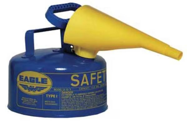 1 gal Blue Galvanized Steel Type I Safety Can Kerosene, Eagle Mfg, Mfr#: UI10FSB