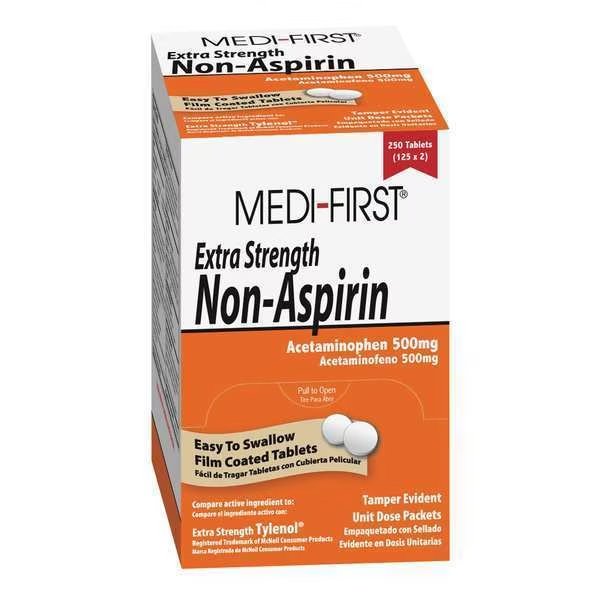 Extra Strength Non-Aspirin, 500mg, PK250, Medi-First, Mfr#: 80448
