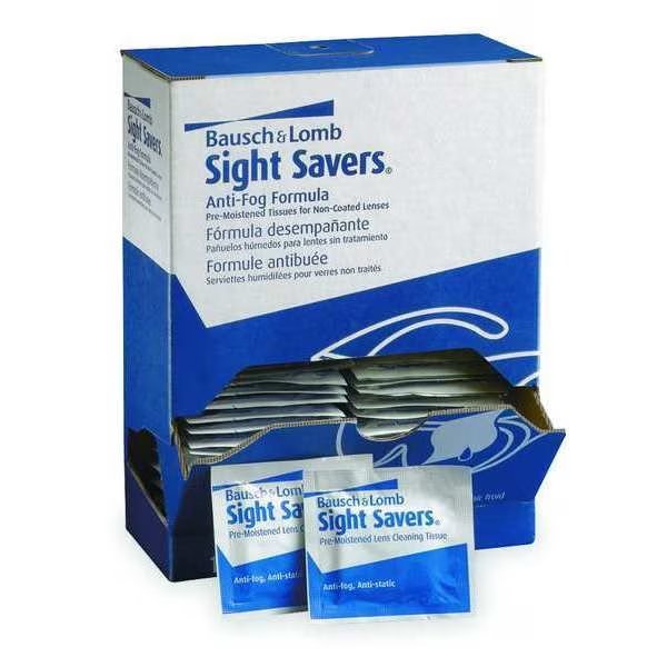 Pre-Moistened Clng Tissues, Antfg, PK100, Bausch + Lomb, Mfr#: 8576