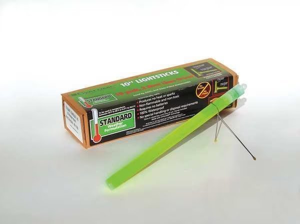 Lightstick, Green, 6 In. L, 12 hr., PK10, Chemlight By Cyalume Technologies, Mfr#: 9-42290