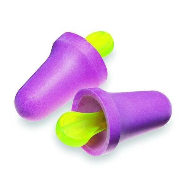 No-Touch Disposable Uncorded Ear Plugs, Bell Shape, NRR 29 dB, M, Purple, 100 Pairs, 3M, Mfr#: P2000