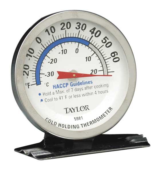 Analog Mechanical Food Service Thermometer with -30 to 70 (F), Taylor, Mfr#: 5981N