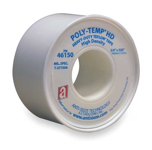 Thread Sealant Tape, 1/2 In. W, 520 In. L, Anti-Seize Technology, Mfr#: 46135
