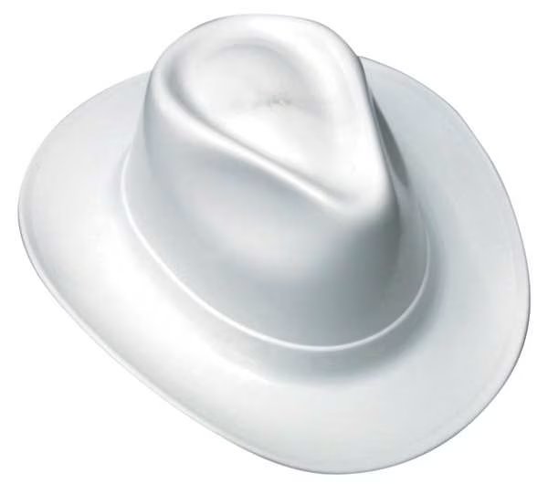 Western Hard Hat, Type 1, Class E, Ratchet (6-Point), White, Vulcan, Mfr#: VCB200-00