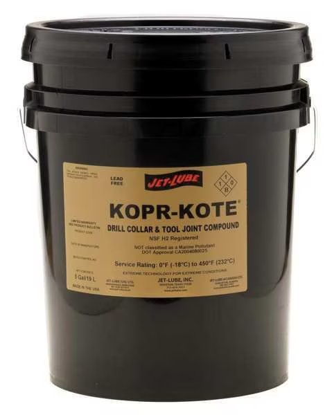 Joint/Drill Collar Compound, 2.5 gal, Pail, Metallic, Jet-Lube, Mfr#: 10113