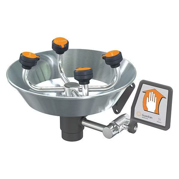Wall Mounted Eyewash Station Stainless Steel, Guardian Equipment, Mfr#: G1724