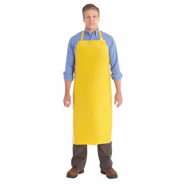 Bib Apron, Yellow, 45 In. L, Universal, Ansell, Mfr#: 56-801