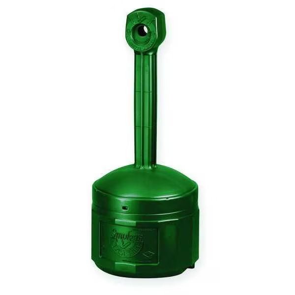 Smokers Cease-Fire Cigarette Receptacle, 4 gal., Green, Justrite, Mfr#: 26800G