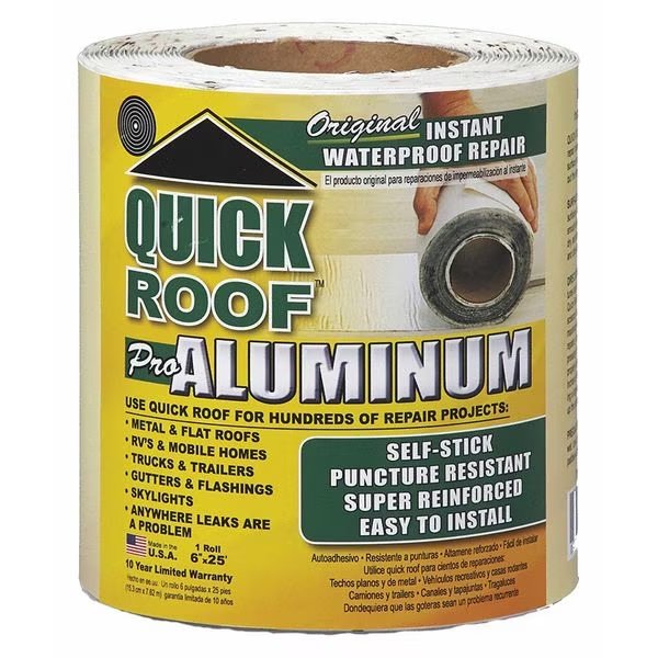 Repair Product, Asphalt, L 25 x W 0.5 Ft, Quick Roof, Mfr#: QR625