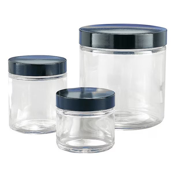 Straight-Sided Glass Jar, Clear, PK24, Kimble Chase, Mfr#: 5410870C-23
