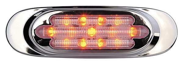 Clearance Light, LED, Amber, Oval, 6-5/8 L, Maxxima, Mfr#: AX22CY - KIT