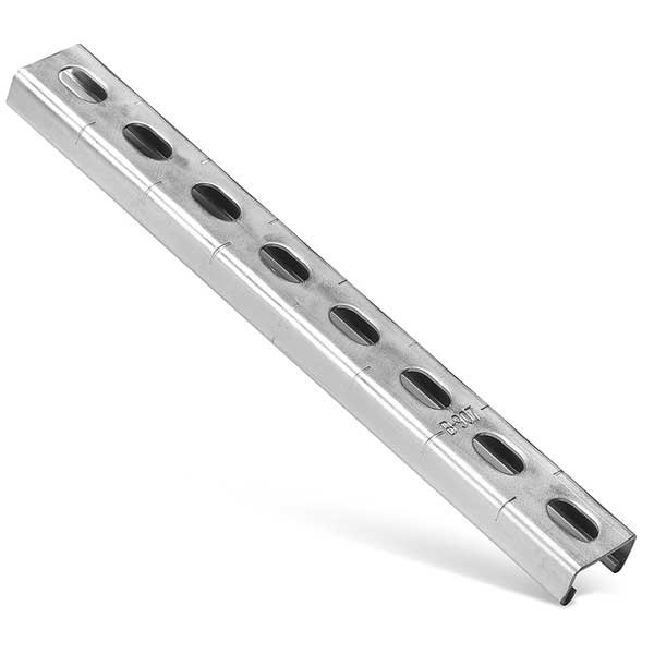 Strut Channel, 1-1/2" W, 20 ft. L, Silver, Kindorf, Mfr#: B 907HS 20 EG