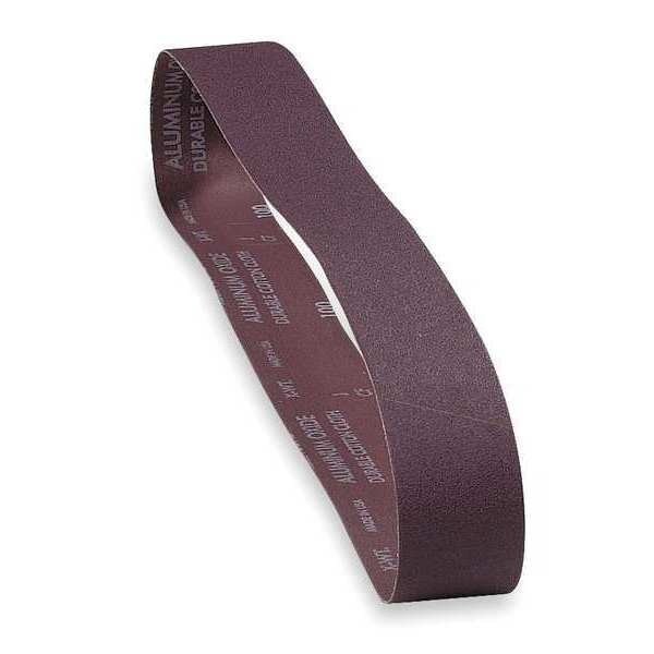 Sanding Belt, Coated, 4 in W, 24 in L, 120 Grit, Medium, Aluminum Oxide, R255 Metalite, Brown, Norton Abrasives, Mfr#: 78072727942