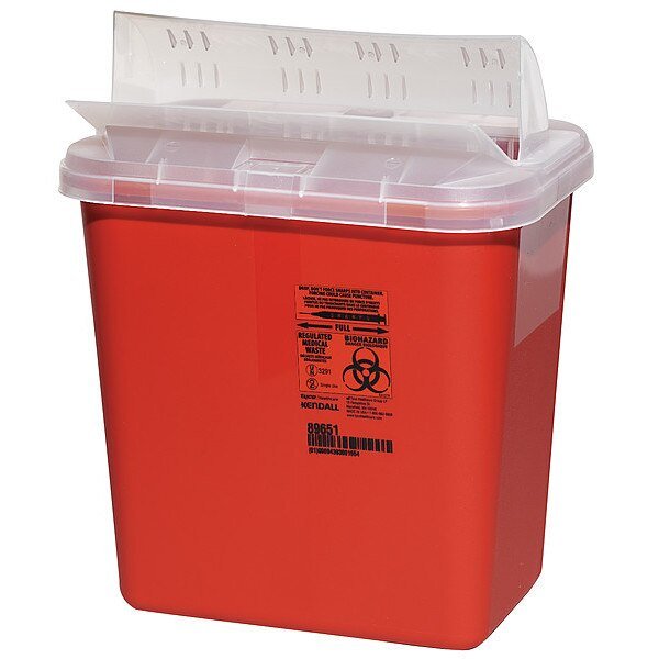 Sharps Container, 2 Gal, PK5, Covidien, Mfr#: S2GH100651