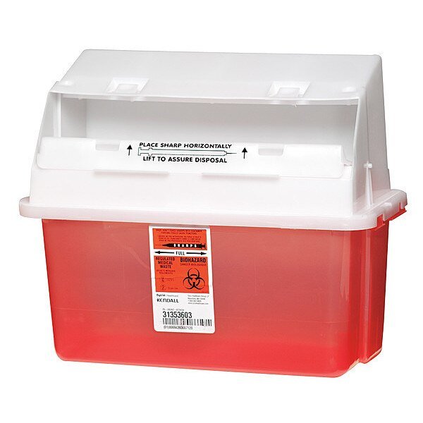 Sharps Container, 1.25 Gal., PK3, Covidien, Mfr#: KD5G019603
