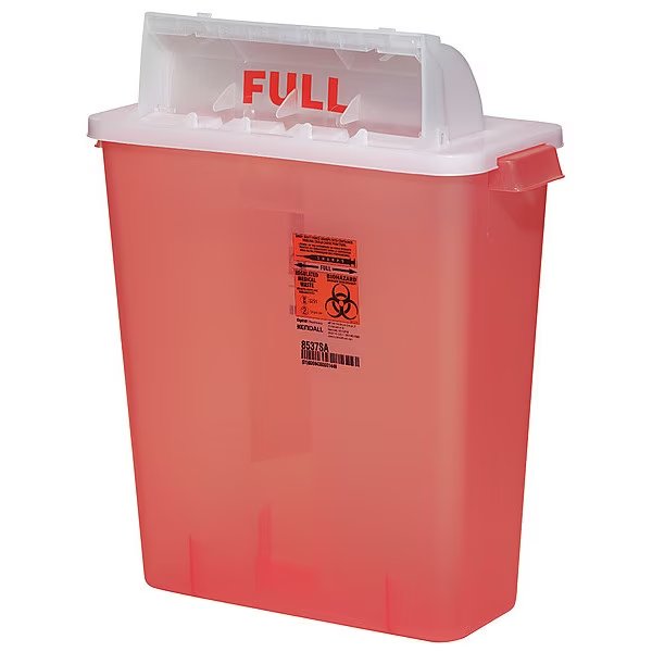 Sharps Container, 3 Gal., Sharpstar, PK5, Covidien, Mfr#: S3GR100537