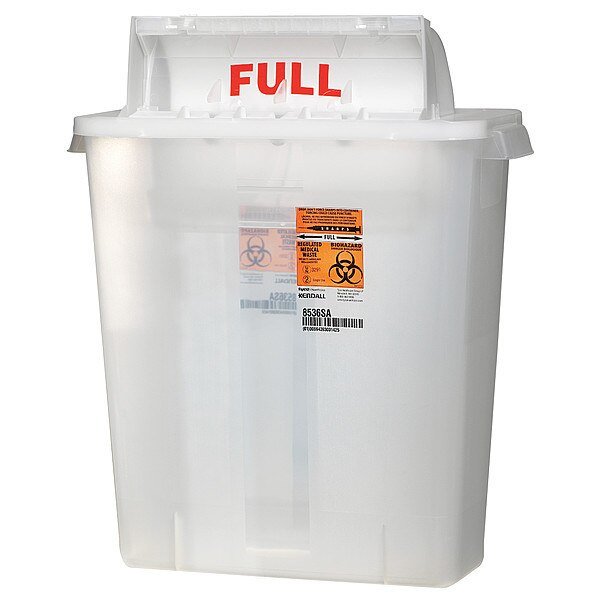 Sharps Container, 3 Gal., Red, PK5, Covidien, Mfr#: SSSL100536