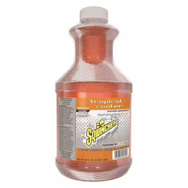 Sports Drink Mix, 64 oz., Liquid Concentrate, Regular, Tropical Cooler, Sqwincher, Mfr#: 159030329