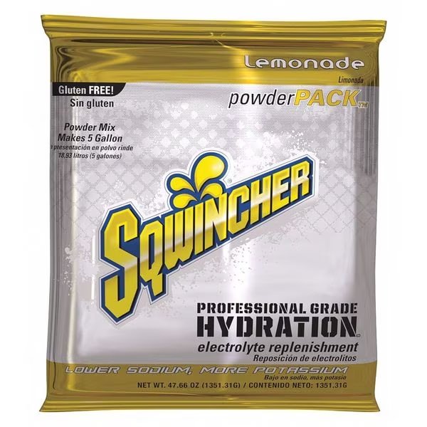 Sports Drink Mix, 47.66 oz., Mix Powder, Regular, Lemonade, Sqwincher, Mfr#: 159016403