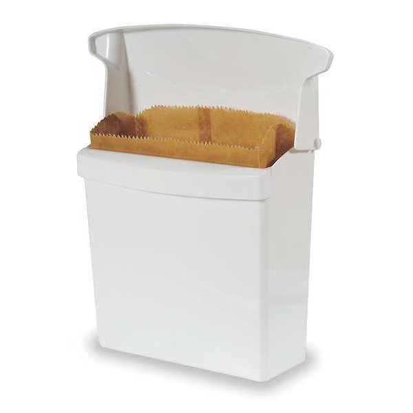 Sanitry Napkn Rcptcl, 12-1/2In.x10-3/4In., Rubbermaid Commercial, Mfr#: FG614000WHT