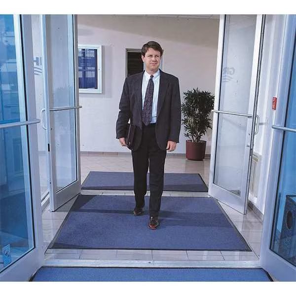 Entrance Mat, Gray, 3 ft. W x 5 ft. L, Notrax, Mfr#: 141S0035GY
