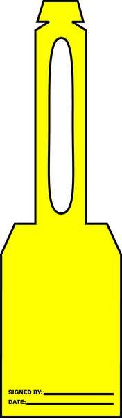 Blank Tag, 5-1/4 x 3-1/4 In, Yel, PK25, Accuform, Mfr#: TAL375