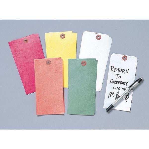 Blank Tag, 6-1/4 x 3-1/8 In, Yel, PK100, Quality Resource Group, Mfr#: T612-Y