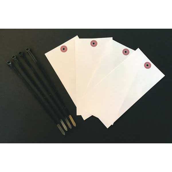 Blank Tag, 6-1/2 x 3-1/8 In, Wht, PK100, Quality Resource Group, Mfr#: T612-W