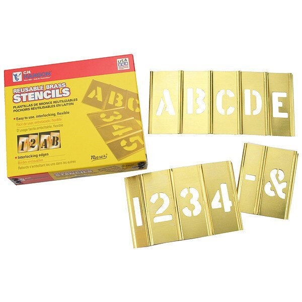 Interlocking Stencil Set, Letters/Numbers, C.H. Hanson, Mfr#: 10076