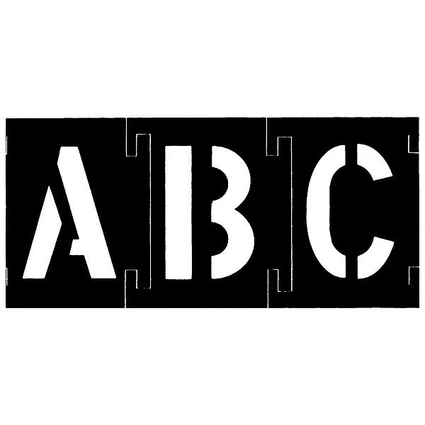 Stencil Set, Letters, Plastic, C.H. Hanson, Mfr#: 10190