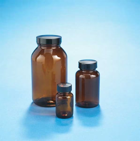 Bottle, Wide Mouth, 1000mL, Amber, PK12, Kimble Chase, Mfr#: 5223253V-21