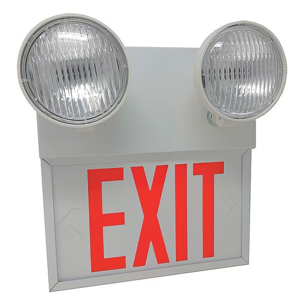 ExtSgn EmLt, Steel, Sld Ld Cal, LED, 1.7W, Big Beam, Mfr#: 2COM1GWW-PH
