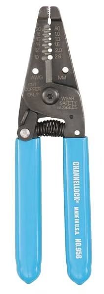 6 1/4 in Wire Stripper 10 to 20 AWG, Channellock, Mfr#: 958