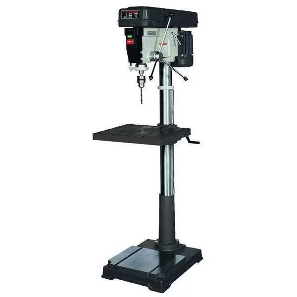 Floor Drill Press, Belt Drive, 1 hp, 115/230 V, 20 in Swing, 12 Speed, Jet, Mfr#: 354402