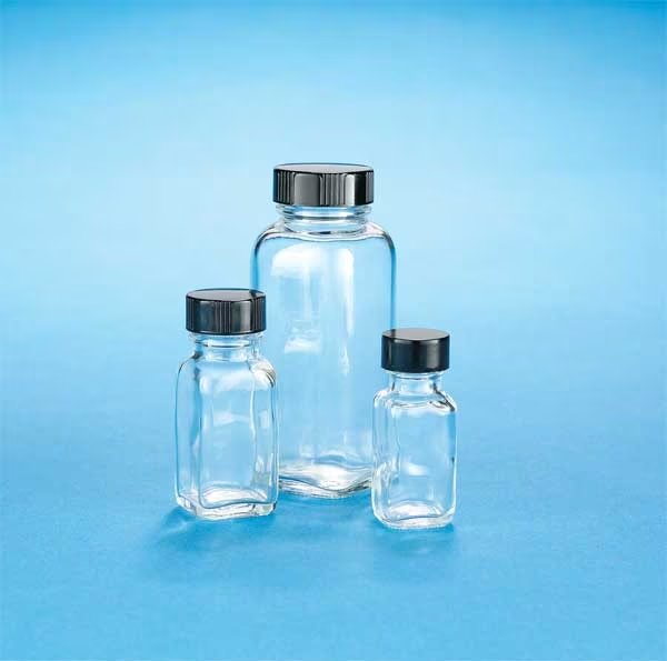 French Square Bottle, w/Cap, 250mL, PK24, Kimble Chase, Mfr#: 5610843V-26