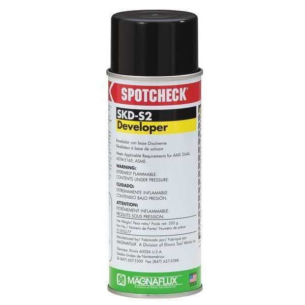 Dye Penetrant Developer, 11.6 oz, Aerosol Can, White, Magnaflux, Mfr#: SKD-S2