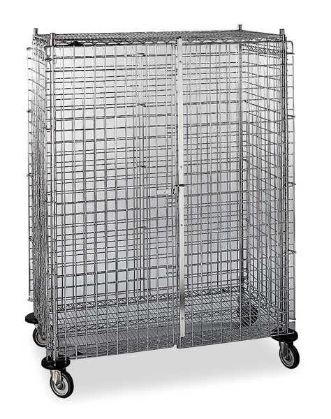 Wire Security Cart with Adjustable Shelves 900 lb Capacity, 27 1/2 in W x 53 in L x 68 in H, Metro, Mfr#: SEC55DC
