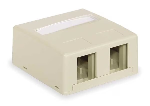 Surface Housing 2 Port, Hubbell Premise Wiring, Mfr#: HSB2EI