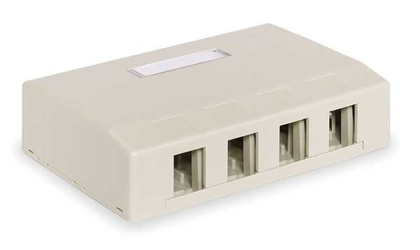 Surface Housing 4 Port, Hubbell Premise Wiring, Mfr#: HSB4EI